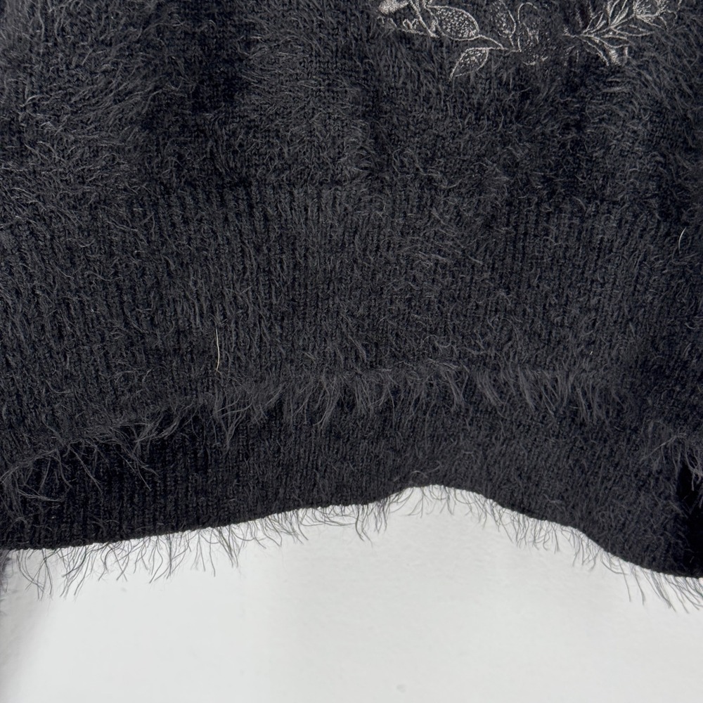 Killstar Pentagram Embroidered Cropped Sweater Eyelash Gothic Medium Witchy Emo - Picture 6 of 9